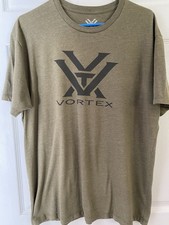 VORTEX Optics Core Logo Army Green SS Lightweight Cotton Blend T-Shirt, XL, EUC