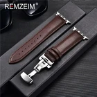 Leather Strap for Apple Watch Band Watchband for Iwatch Series 8 7 SE 6 5 4 3 Br