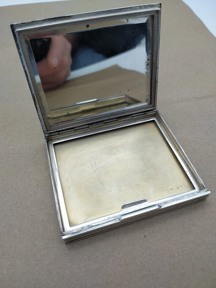 Ancien poudrier en argent .Art déco .1900 . - Photo 4/4
