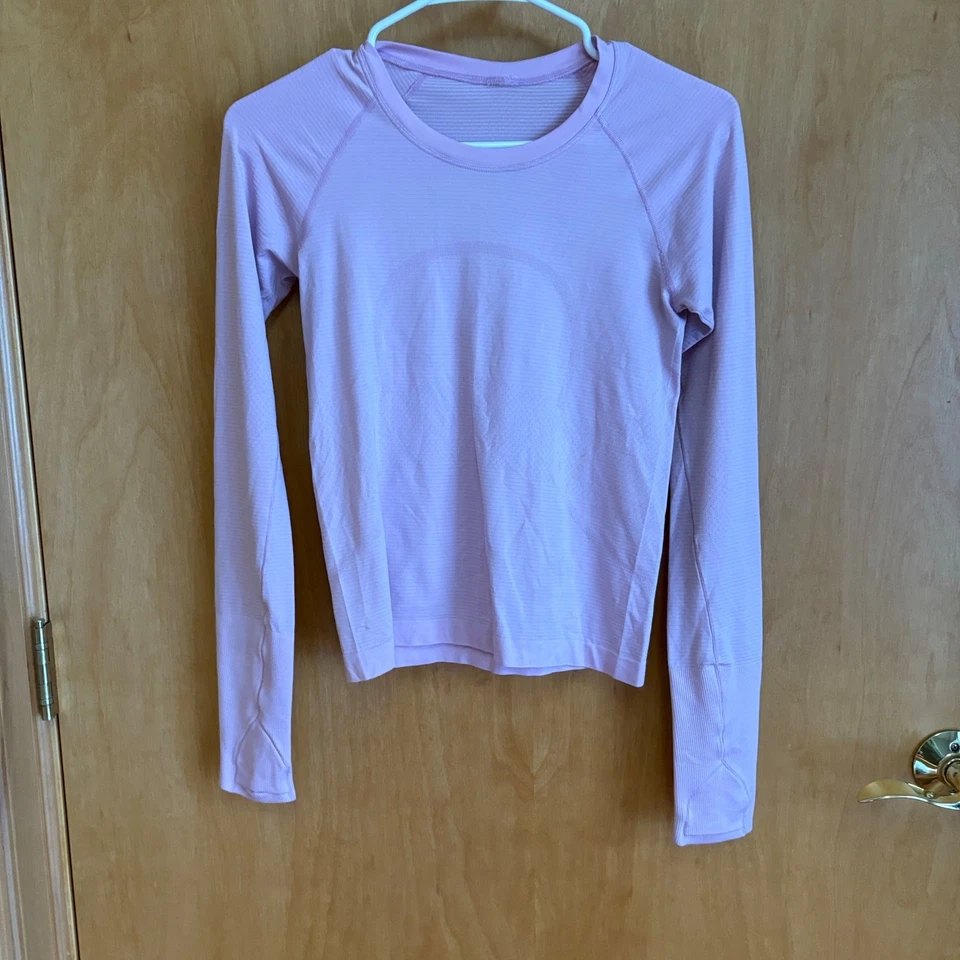Lululemon Swiftly Tech Long Sleeve Crewneck Lavender Women s Athletic Top - Image 2 of 4