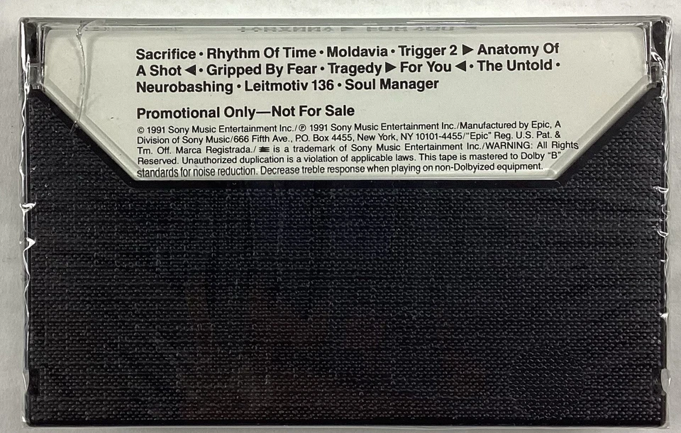 SEALED Front 242 - Tyranny For You (Cassette, 1991) Advance Promo Industrial - Image 2 of 3