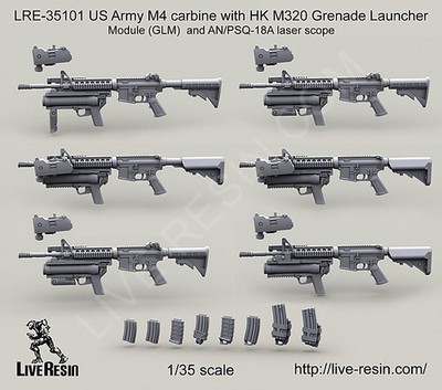 1/35 Live Resin #35101 M4 with HK-M320 GLM & AN-PSQ-18A