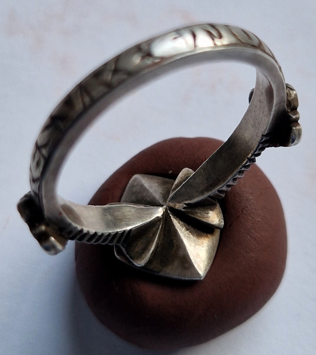 Medieval Style Silver Ring with Raw Ruby -Unique … - image 7