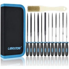 13-Piece Needle File Set with Ergonomic Handles for Precision Crafting