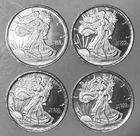 Lot of (4) .999 Silver Lady Liberty half dollar Rounds 1/10 troy oz each