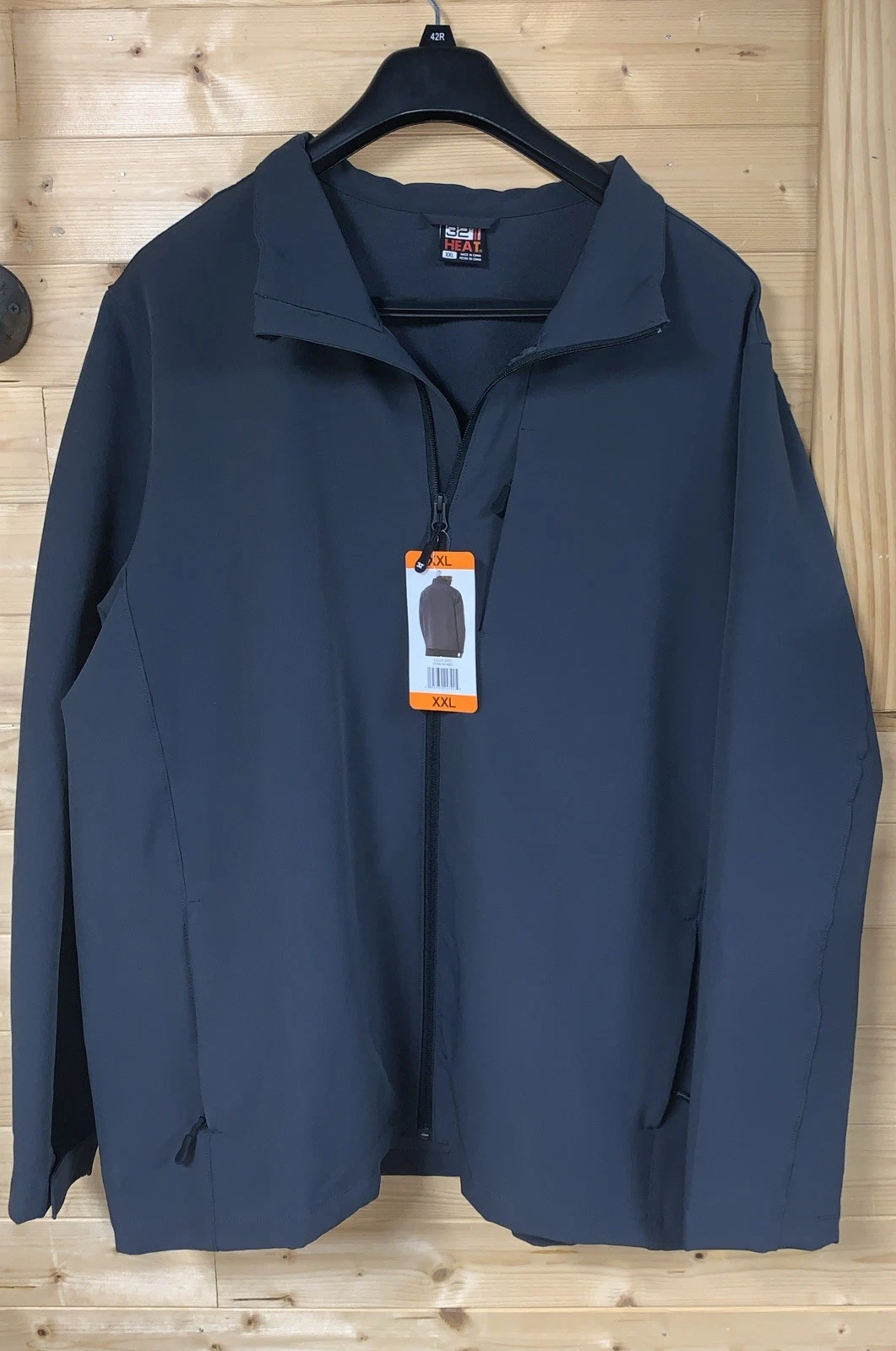 32 Degrees Heat Men's Full-Zip Lightweight Jacket, Dk Gray, XXL