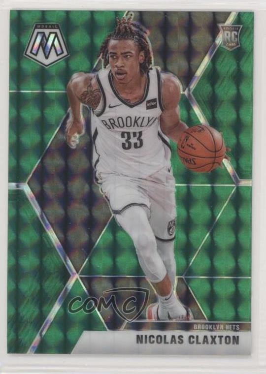 2019-20 Panini Mosaic Rookies Green Prizm Nic Claxton Nicolas Claxton #236 7iu