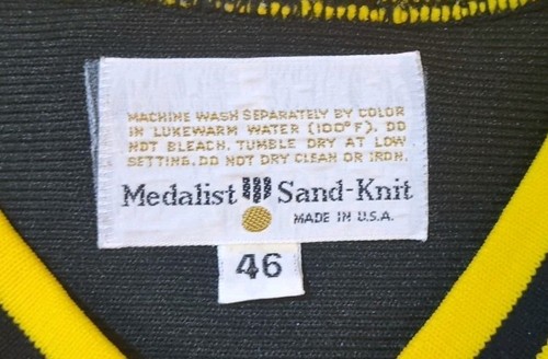 77-84 Vintage Authentic Medalist Sand Knit Pittsburgh Pirates MLB Black Jersey - Picture 4 of 7