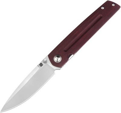 Artisan Sirius Linerlock Red Mic 3.5 in Folding Knife