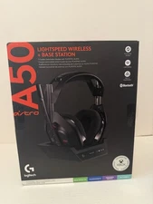 New Logitech Astro A50 Gen5 Lightspeed Wireless Gaming Headse+Base Station Black