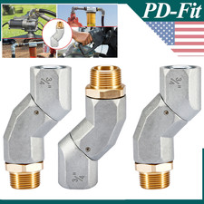 360 Rotate Connector 3x Car Fuel Swivel 3/4 Inch NPT Fuel Transfer Hose Swivel