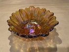Vintage Indiana Glass Marigold Carnival Glass Sunflower Bowl