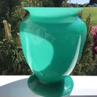 Jadeite uranium green vase hand blown ground pontil circa 1920s