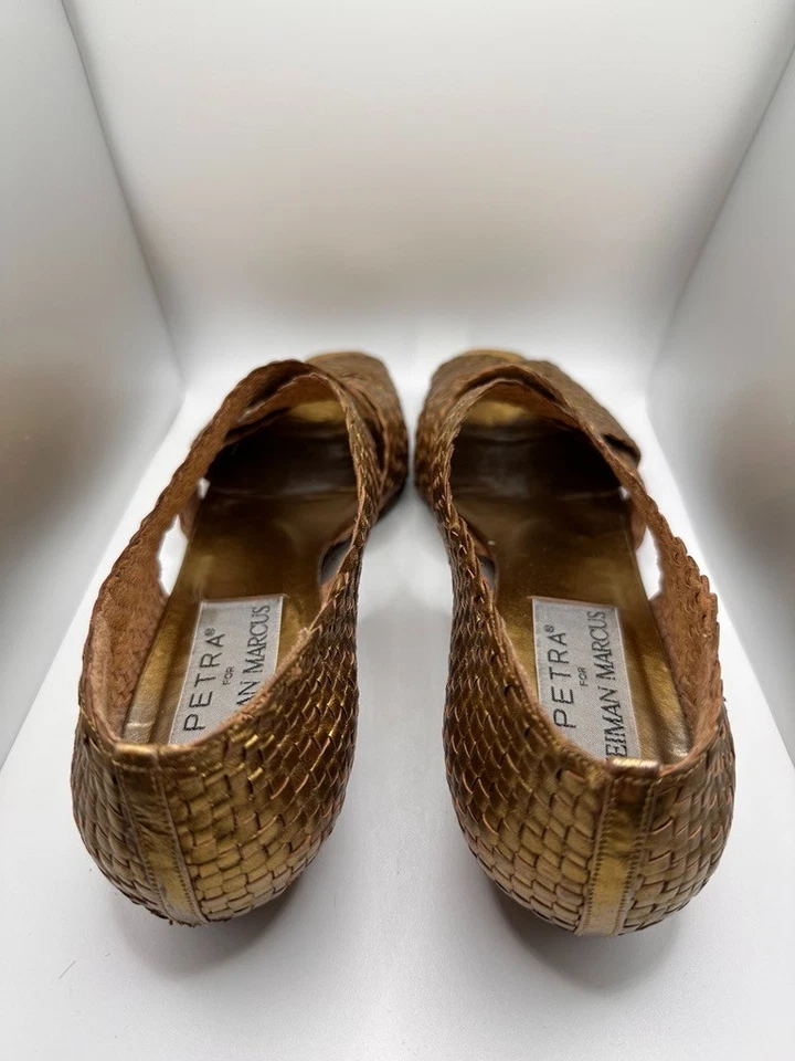 Petra Firenze 锡织皮革凉鞋 (8.5N) 青铜 Met 编织 — 第 4/4 张图片