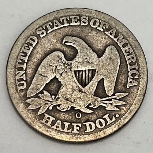 Photo of a 1855-O Seated Liberty Half Dollar from an eBay listing that sold on Jul 21, 2026