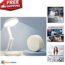 Elegant Dimmable Cordless Desk Lamp with 3600mAh Battery - Portable Foldable