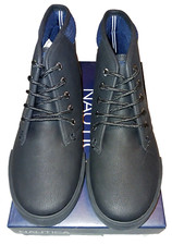 NAUTICA NIB Boy's Youth 6 Black Breakwater Tumbled Ankle Lace-Up Casual Boots