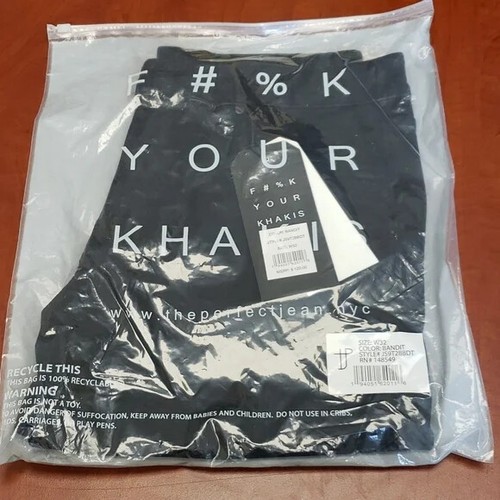 The Perfect Jeans NYC Men's 32 Jorts Jean Shorts in Bandit Black 10" NWT $120 - Picture 7 of 8