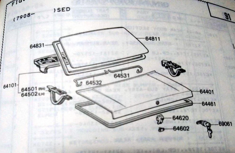 COROLLA KE70 KE75 TE72 REAR WINDSHIELD WEATHERSTRIP SEAL COUPE SEDAN 79 - 87 - Image 3 of 3