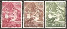 Vatican  Scott #420 - 422 Mint Never Hinged 1965 Christmas Set