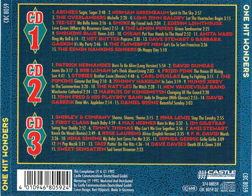 (3CD's) One Hit Wonders - Johnny Wakelin, Max Werner, Daniel Boone, Tee-Set - Bild 2 von 2