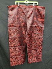 Vintage Traditional Asian Chinese Pants Black with Red Dragon Design