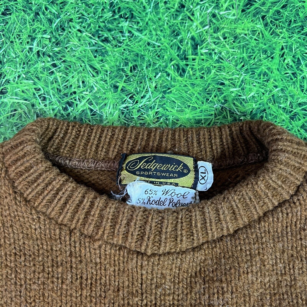 Vintage Brown Sweater Sedgwick Sportswear Wool Size XL | eBay