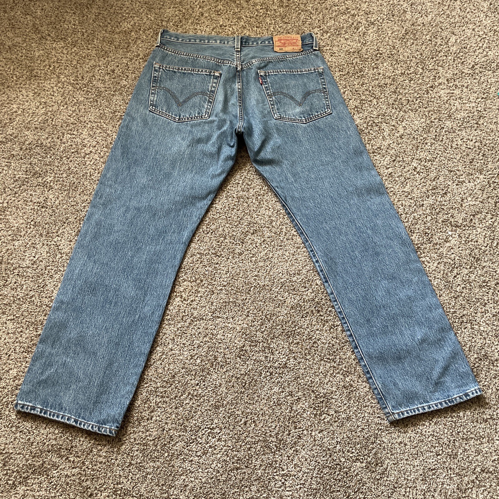 Vintage Levis 501xx Men's Button Fly Blue Denim Jeans 34x30 Actual 33x30 - View 12