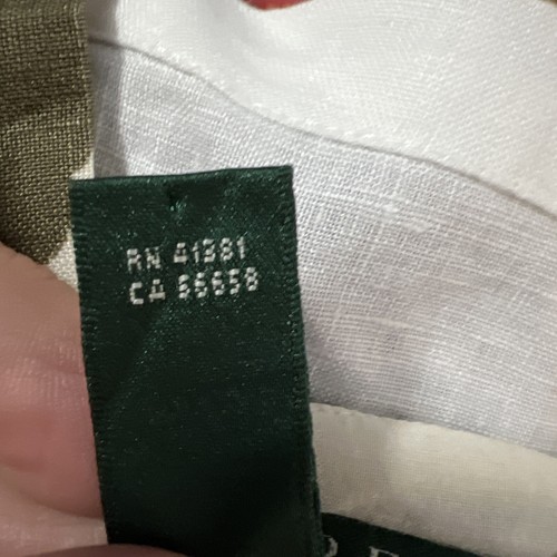 Lauren Ralph Lauren Dress Women’s Size 6 Linen Floral Green & Beige Cottagecore - Picture 5 of 5