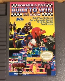 Formula One: Built To Win - Nintendo NES - Cartridge Only - TESTED - Near Mint