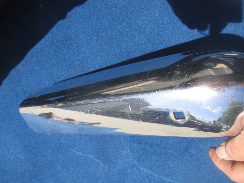 1959 Chevy Impala BelAir Biscayne extremidade do para-choque traseiro direito fabricante de equipamento original GM cromado brilhante - Imagem 4 de 4