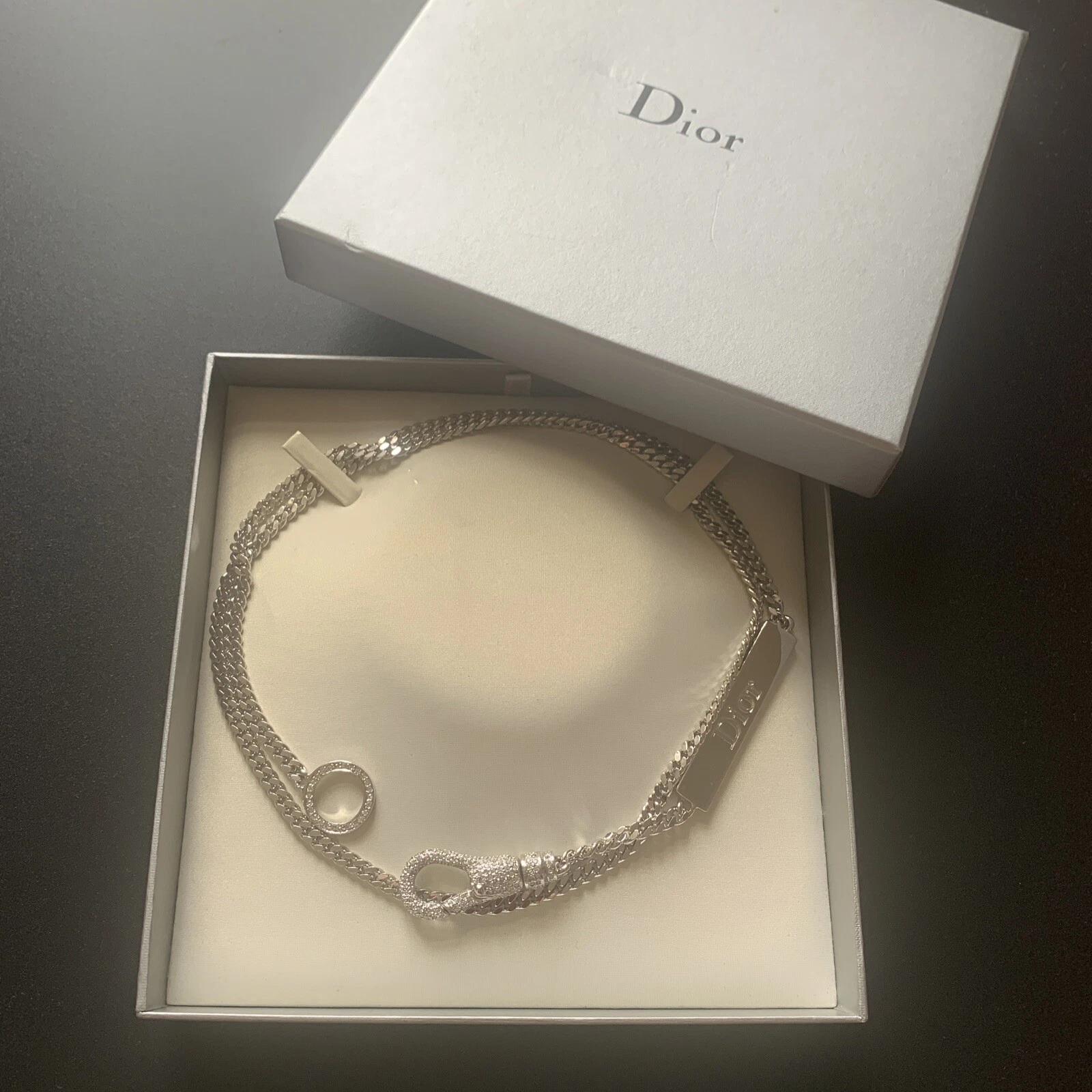 Christian Dior Hardcore catena cintura argento Galliano 2004 vintage