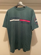 Vintage 90s Tommy Hilfiger Jeans Green T Shirt Men's L
