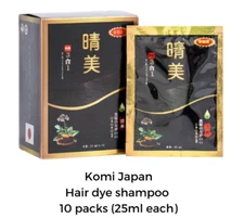 Komi Hair Dye Shampoo Black Brown - Komi Dầu Gội Nhuộm Tóc Nâu Đen Dược Thảo