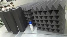 Acoustic Studio Soundproofing Foam Panels Wedge/Pyramid (12) 24'' x 24'' x 4'' 