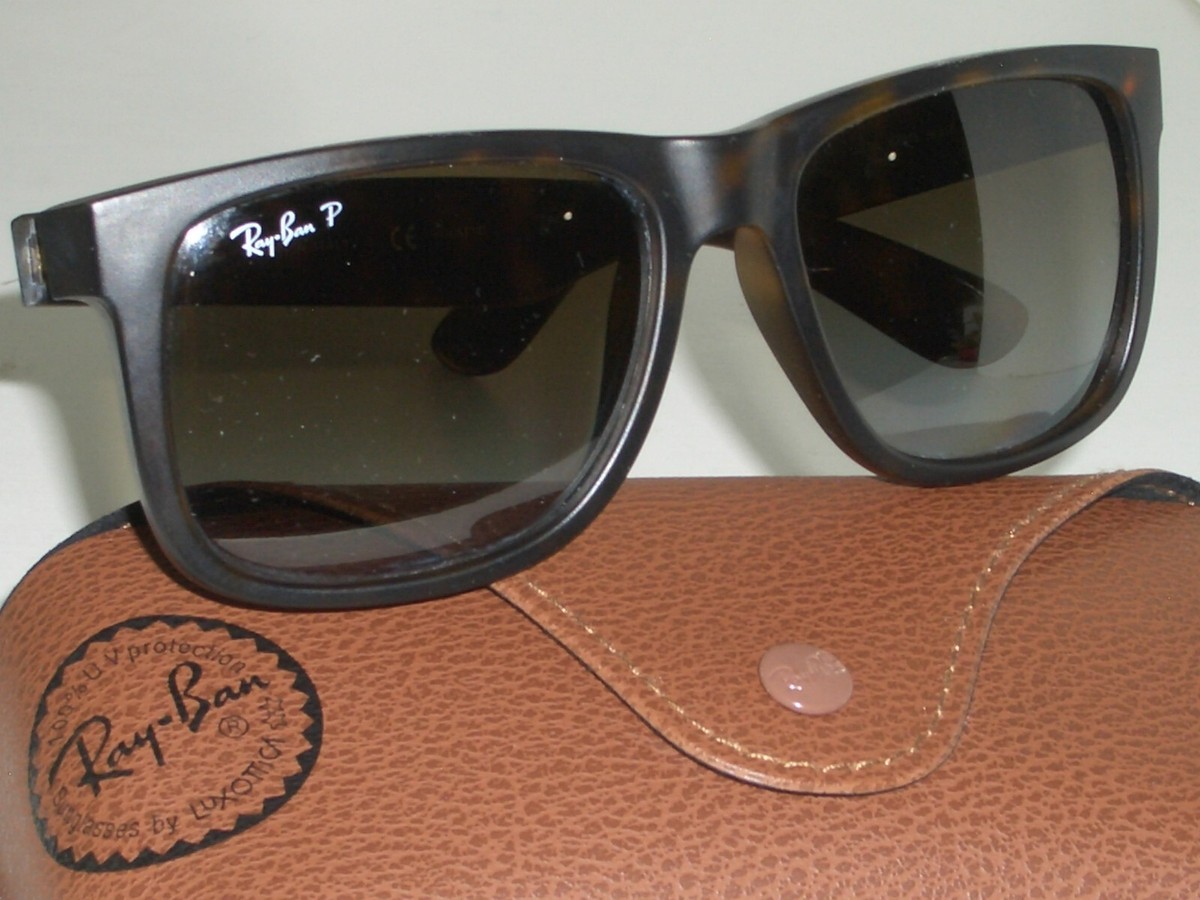 Ray Ban Justin Classic Polarized Sunglasses UNISEX RB4165 Matte Brown NWT Ray-Ban Justin Sunglasses RB4165 55mm Polarized main image 4