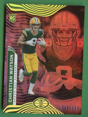 CHRISTIAN WATSON 2022 ILLUSIONS PINK TROPHY ROOKIE /399 GREEN BAY PACKERS