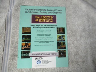 oRIGINAL 1988 AD 11- 8.'' the legend of makai jaleco ARCADE VIDEO GAME FLYER    