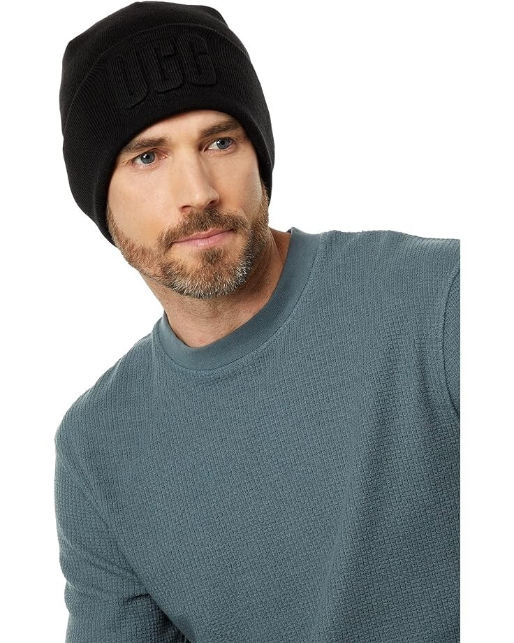 UGG 3D GRAPHIC LOGO KNIT BEANIE NIMBUS WOOL BLEND ONE SIZE UGG 3D GRAPHIC LOGO KNIT BEANIE NIMBUS WOOL BLEND ONE SIZE
