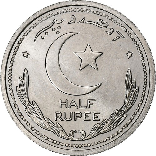 [#1251248] Pakistan, 1/2 Rupee, 1948, Nickel, MS, KM:6 - Foto 2 di 2