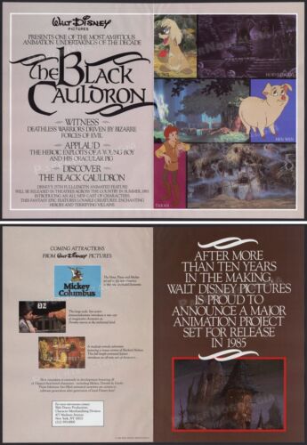 THE BLACK CAULDRON__Original 1984 Trade print AD / ADVERT__Disney merch. promo