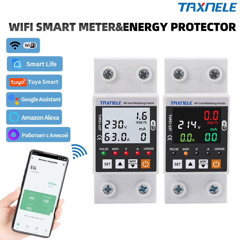 (未使用･未開封品)　MI VIDA EN UN FIN DE SEMANA lok26k6 2P 63A TUYA WiFi Smart Circuit Breaker Leakage Over Under