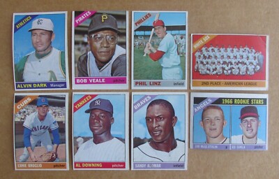 1966 TOPPS BASEBALL CARD SINGLES #276-597 COMPLETE YOUR SET U-PICK UPDATED 6/19
