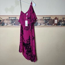 Halston Heritage One Shoulder Silk Dress Size XS New With Tags