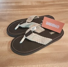 Gymboree sandals - Size 13-1 - New - Braided Textile - Flip Flops - Tan Brown