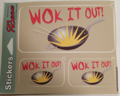 Vintage Funny Novelty Wok Vinyl Sticker | eBay