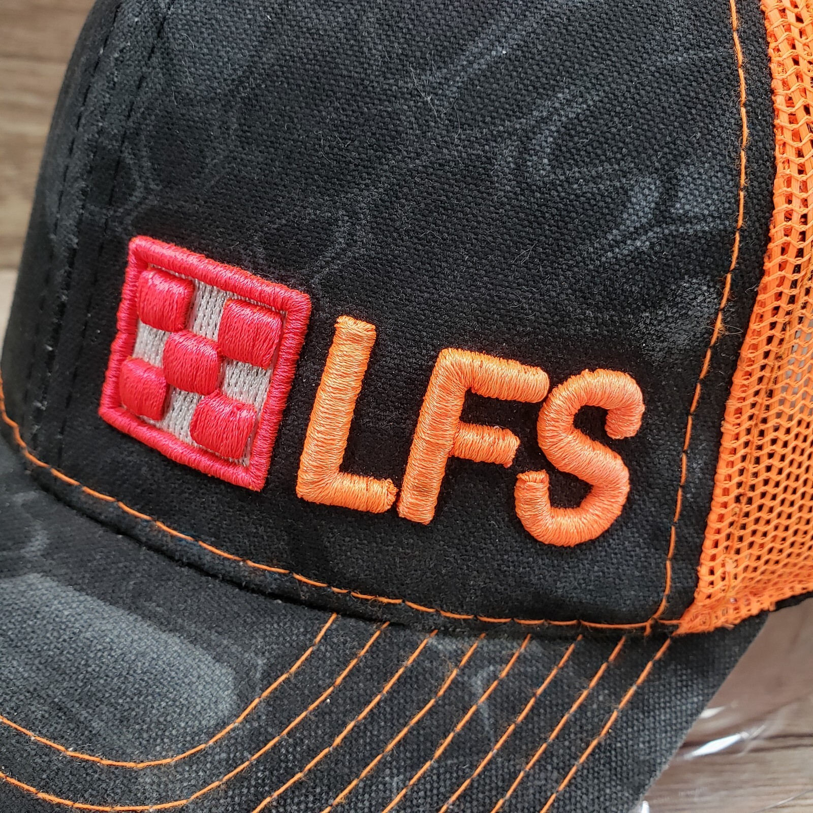 Kryptek Camo Hat Cap Strap Back Blaze Orange Mesh… - image 3