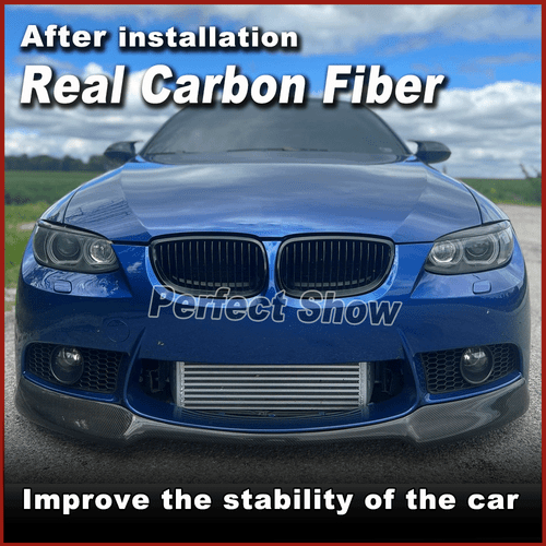 For BMW 3Series E92 E93 M3 2008-13 REAL Carbon Front Bumper Lip Spoiler Splitter - Picture 2 of 15