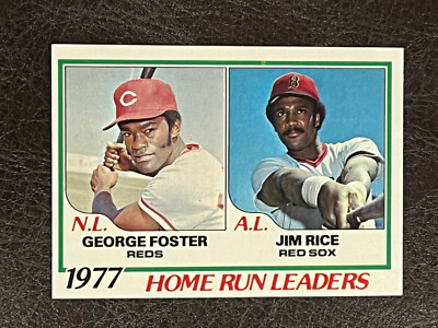 1978 Topps 1977 Home Run Leaders Jim Rice HOF George Foster #202 NM-MT Sharp!