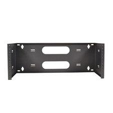 4U 19-Inch Hinged Steel Wall Mount Bracket 19'' Swing Out Patch Panel 6" Depth